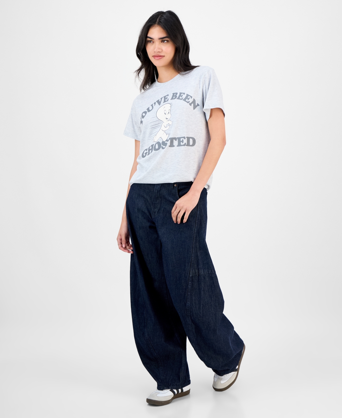 Grayson Threads, The Label Juniors' Ghosted Casper T-shirt In Gray