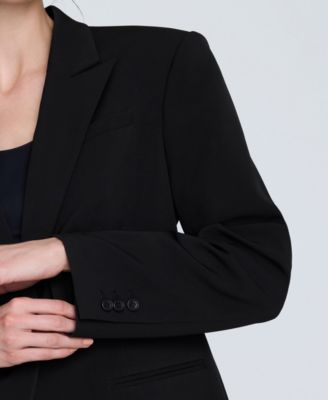 Women’s Luxe Stretch Twill One-Button Blazer