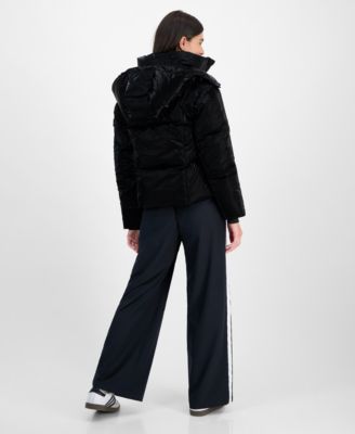 Women's Cropped Hooded Puffer Coat