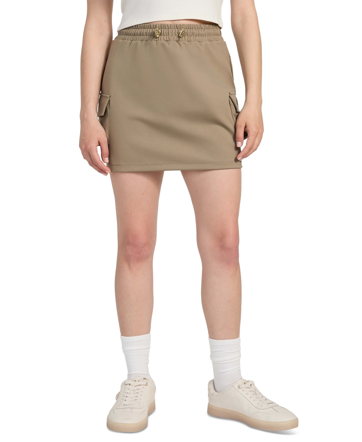 Guess Women's Carla Drawstring-waist Cargo Mini Skirt