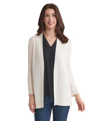 Jones New York - Women's Relaxed V-Neck Open Cardigan