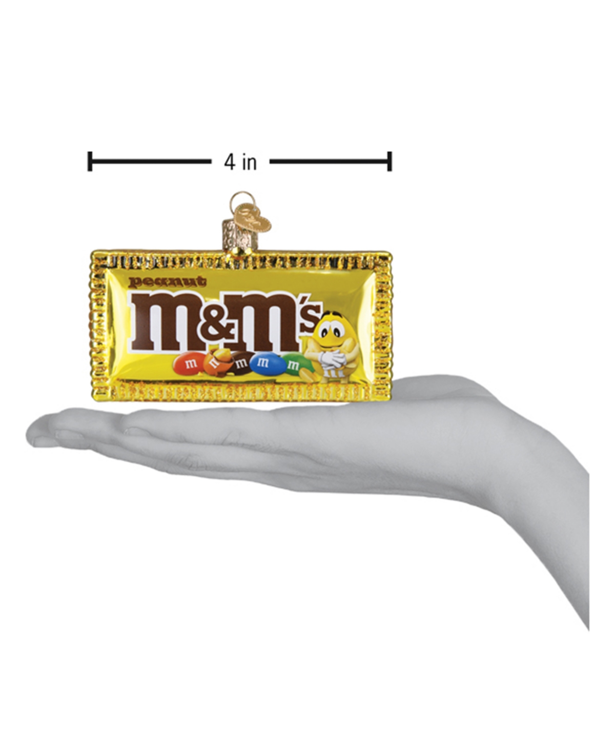 Old World Christmas 2.5" Mars Wrigley Candies Peanut M&m's Candy Ornament In Yellow