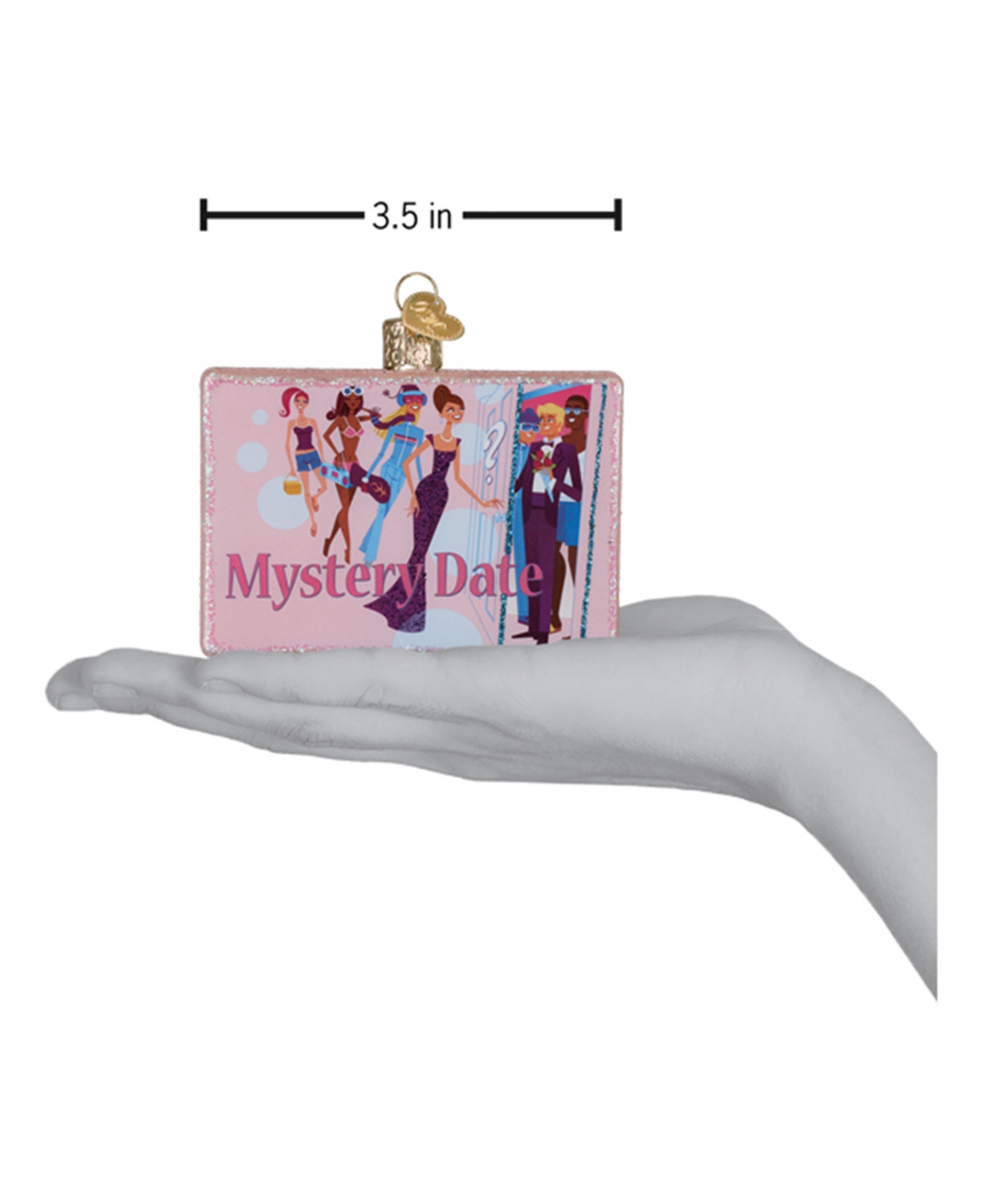 Old World Christmas 2.75" Hasbro Mystery Date Game Ornament In Multi