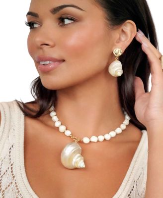 Sunken Treasure Shell Drop Earrings