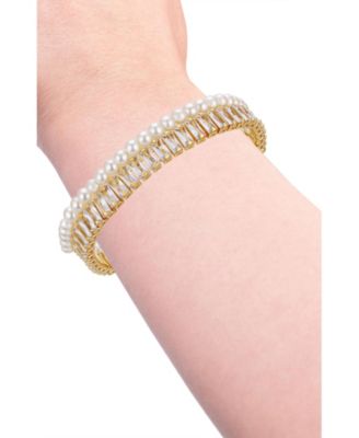 Cultivated Pearl Crystal Bracelet