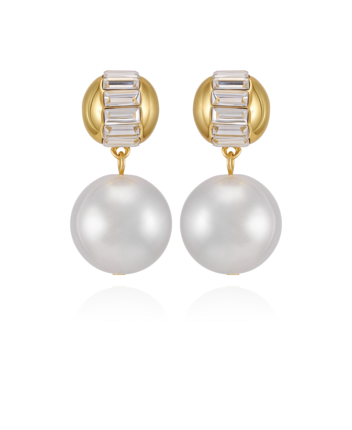 Cultivated Pearl Drop Earrings - Silver Tone Plated