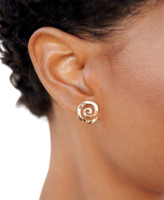 Aura Swirl Stud Earrings