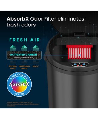8 Gallon / 30 Liter Stainless Steel Sensor Kitchen Trash Can with Odor Filter