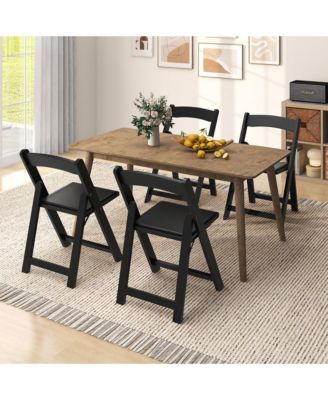 Set of 16 Dining Chairs w/ Rubber Wood Legs & Padded Seat for Home Office Events