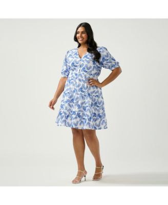 Plus Size La Croisette Embroidered Dress