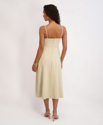 Women's Stretch-Woven Sleeveless A-Line Dress