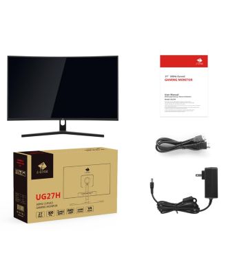 27 inch 1080P Full HD 1920x1080 300Hz 1ms Curved Gaming Monitor, 16.7 Million Display Colors, FreeSync, Ultra-Slim Beze - Black