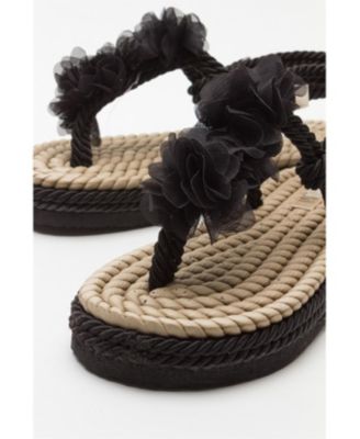 SANTRA Lace-Up Thong Sandals (Women)