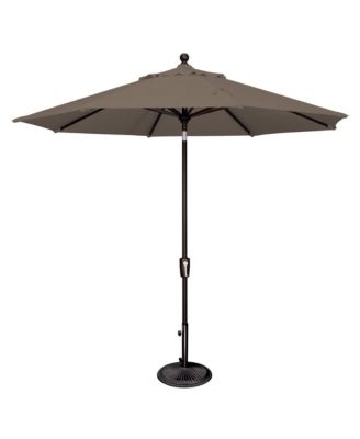 9FT Solefin Octagon Patio Umbrella with Push-Button Tilt, Black Frame