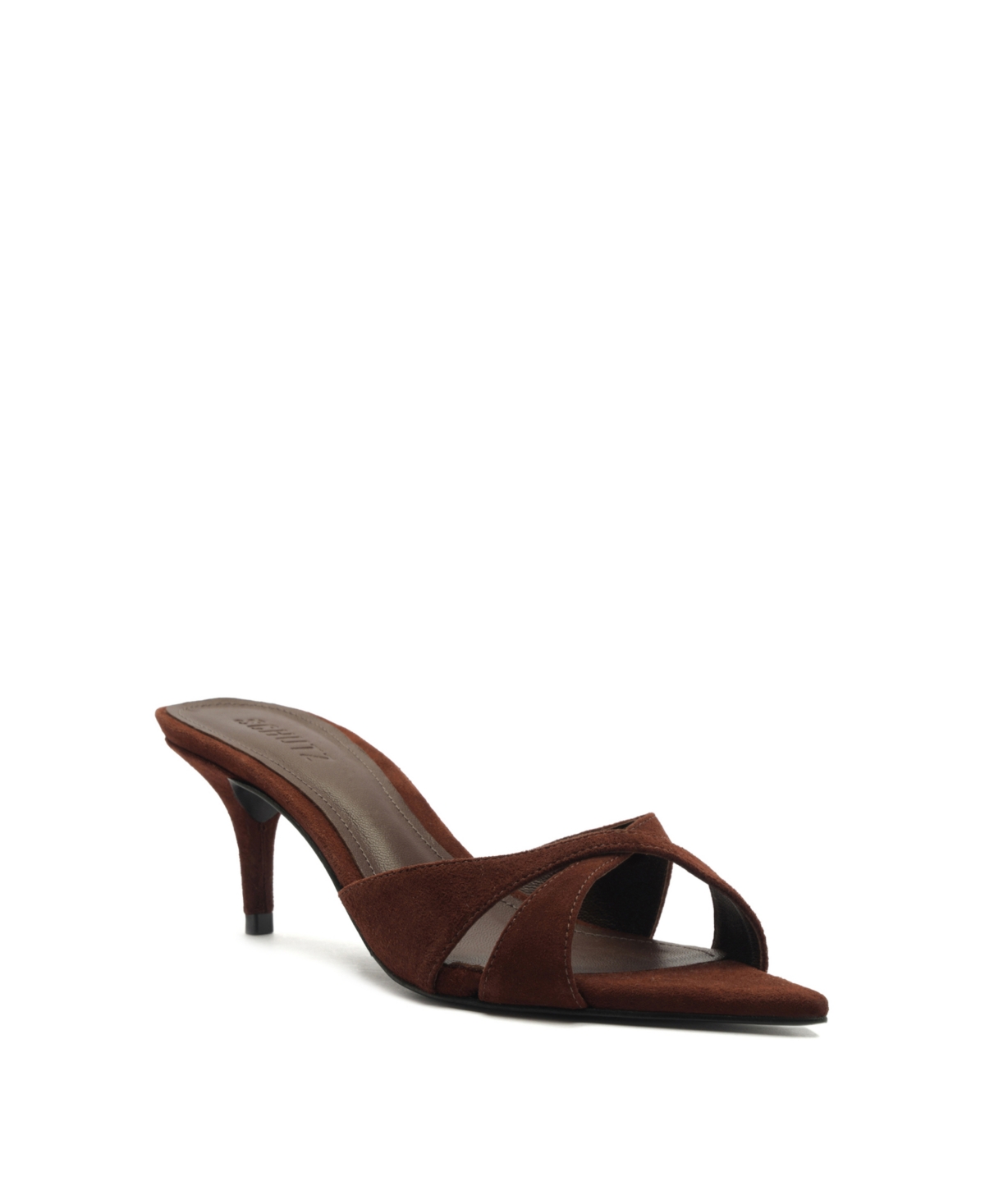 Schutz Women's Hilda Leaf Pointy Toe Mule Sandals