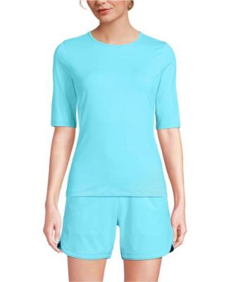 Women's SunShade UPF 50 Elbow Sleeve Rash Guard Swim Tee