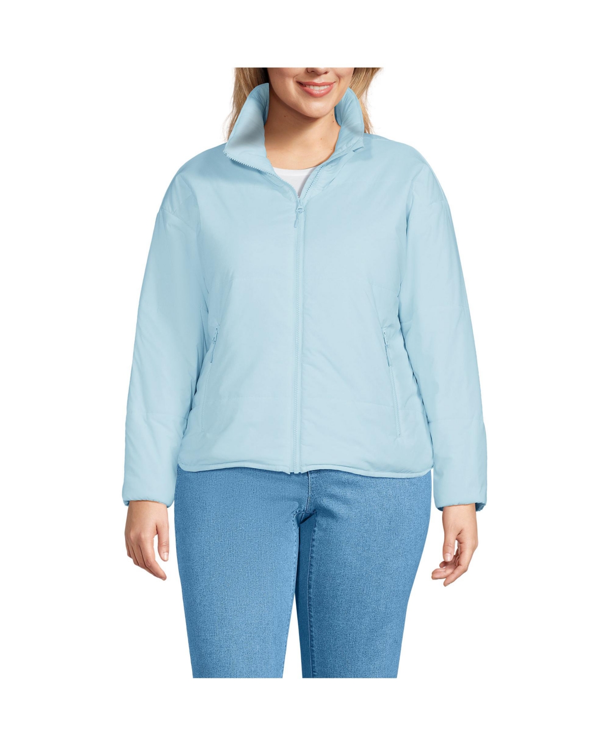 Plus Size WanderFree Insulated Jacket - Sunwashed blue