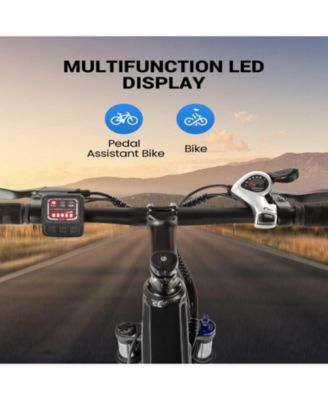 350W 26" Ebike for Adults - 36V Hidden Removable Battery, Shimano 7-Speed Electric Mountain/City Commuter Bike for Men & Women.