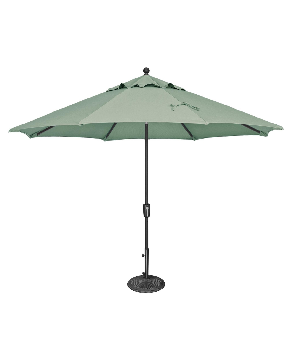 11FT Octagon Patio Umbrella with Push-Button Tilt, Black Frame - Spa