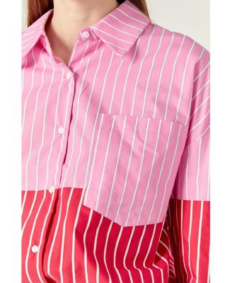 Women's Colorblock Stripe Shirt