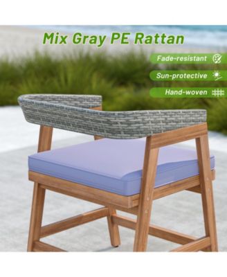 Outdoor Patio Dining Chairs Set of 4 with Seat Cushions for Comfortable and Stylish Outdoor Dining