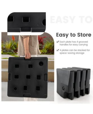 4-Piece 20L Cantilever Offset Patio Umbrella Base