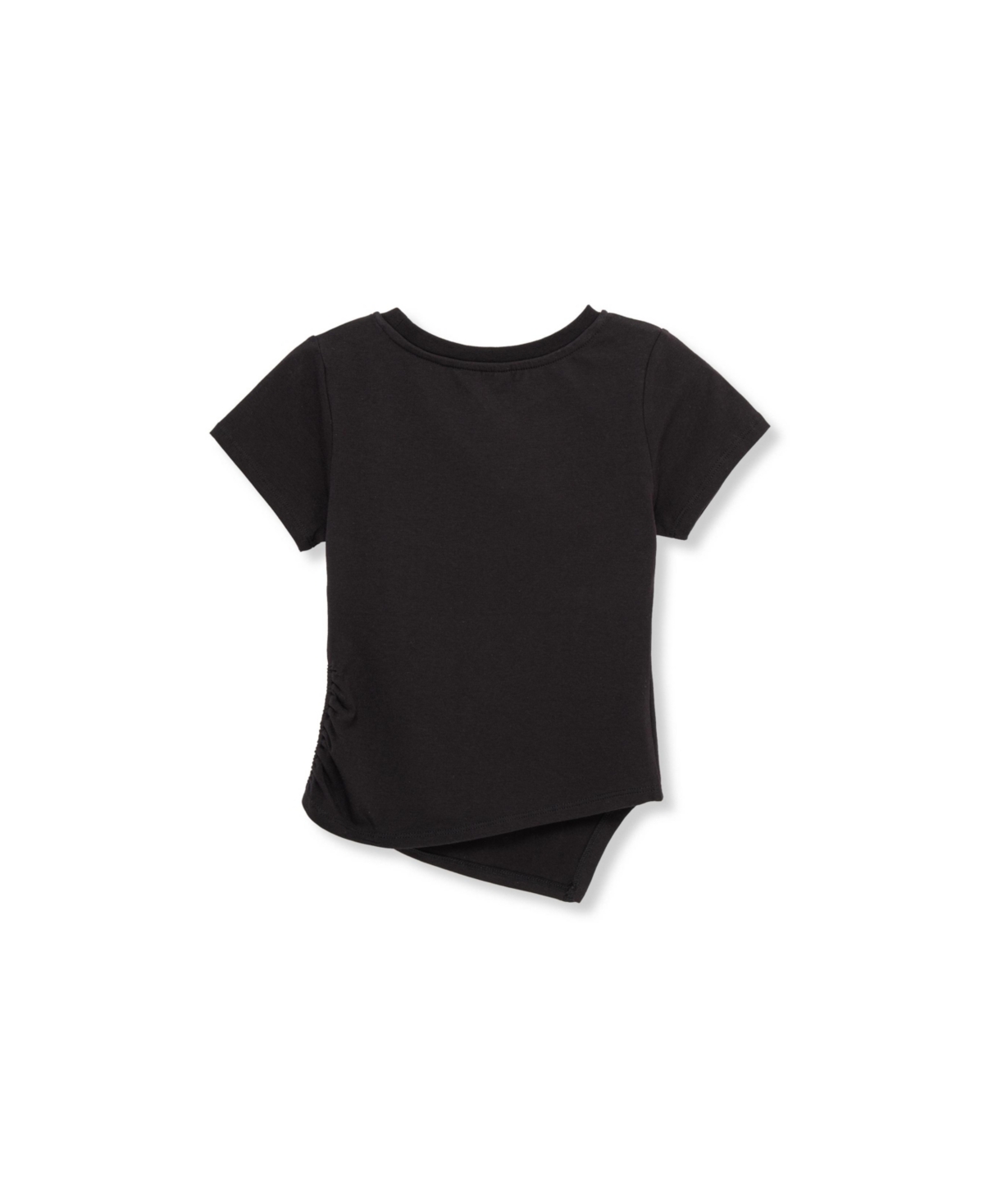 H By Habitual Big Girls Studded Asymmetrical T-shirt In Black
