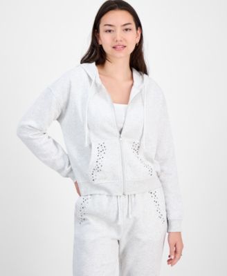 Planet Heart - Juniors' Novelty Fleece Zip-Up Hoodie