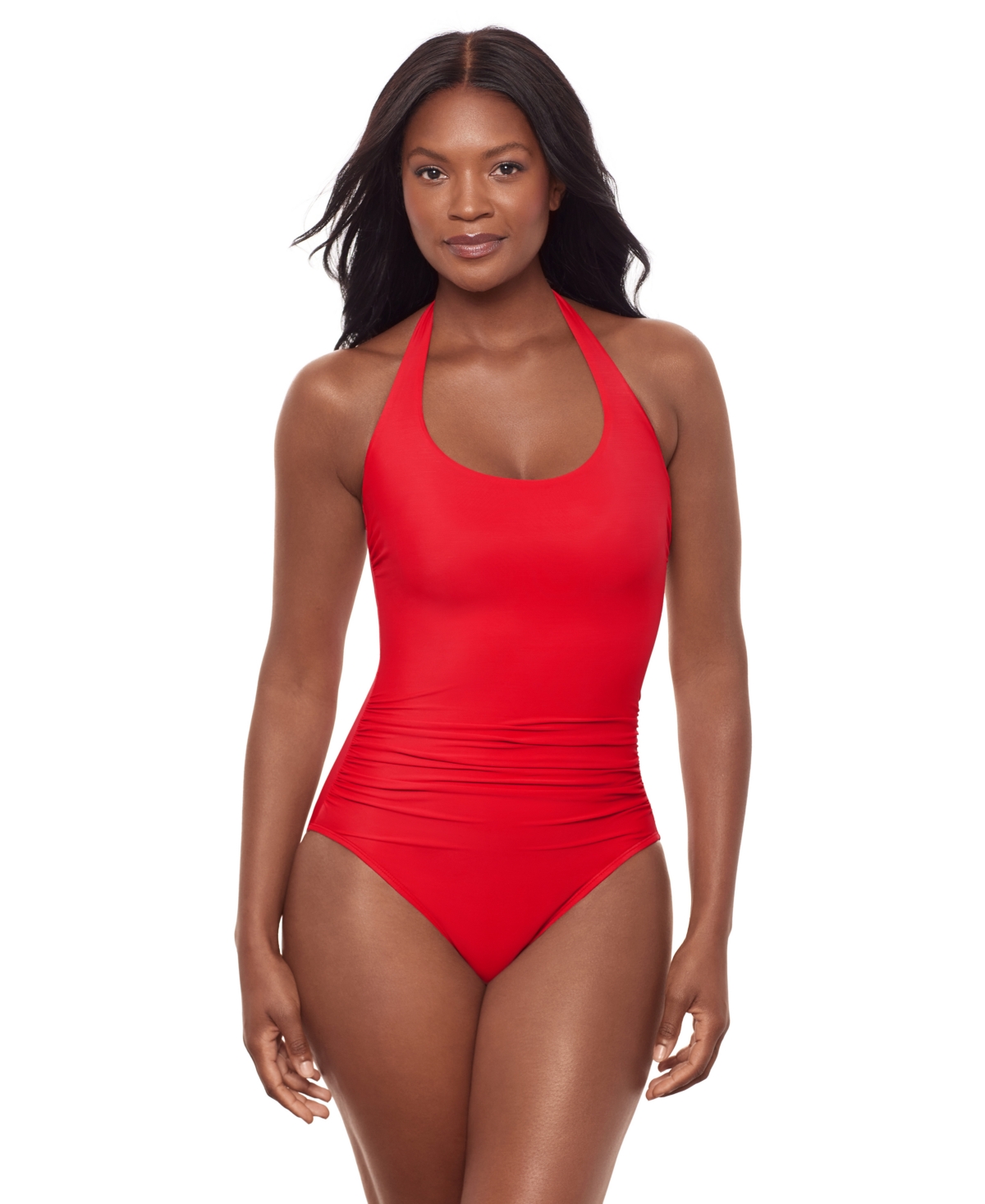 Miraclesuit ® Rock Solid Utopia One-piece Halter Swimsuit In Red