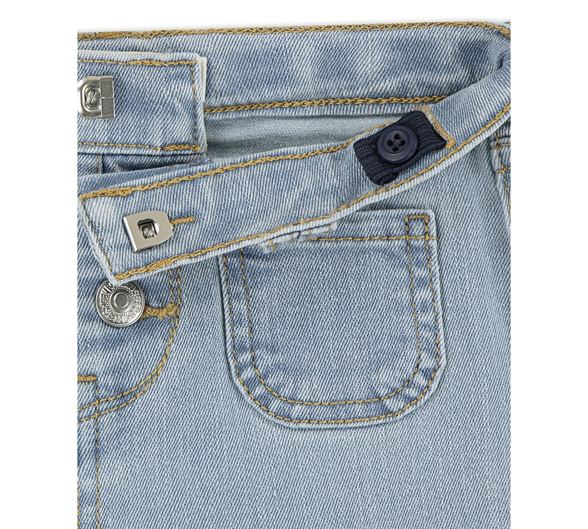 Levi's Baby Girls Butterfly-print Peplum Top And Wide-leg Jeans, 2 Piece Set In Multi