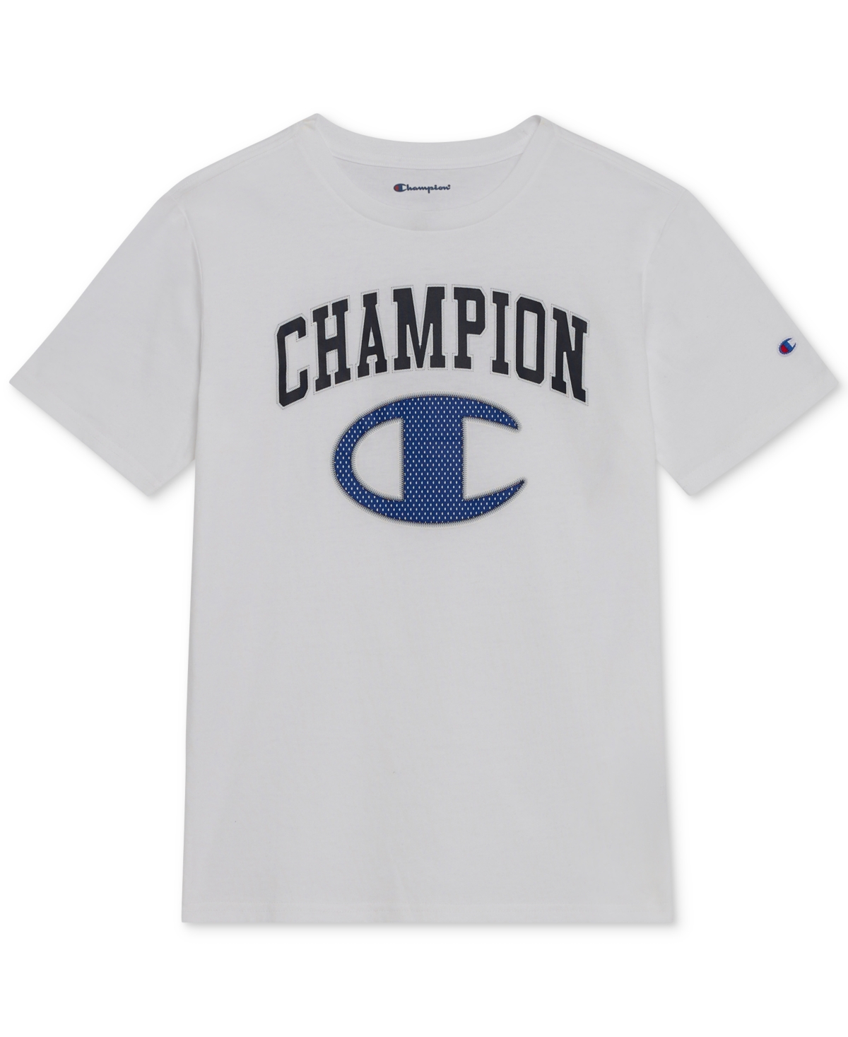 Champion Big Boys Short-sleeve Logo Graphic T-shirt In White