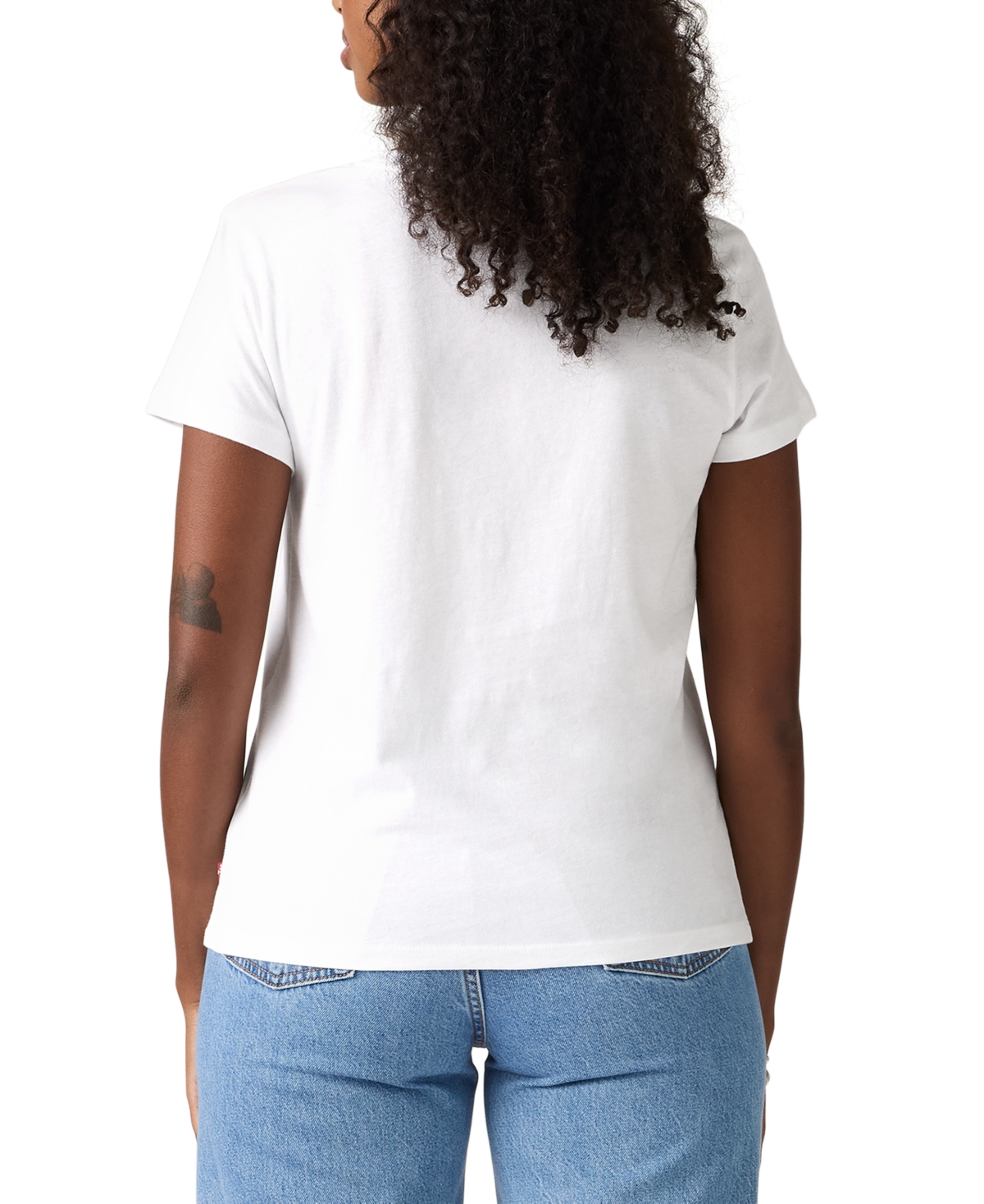 Levi's Women's Perfect Graphic Logo Cotton T-shirt In White