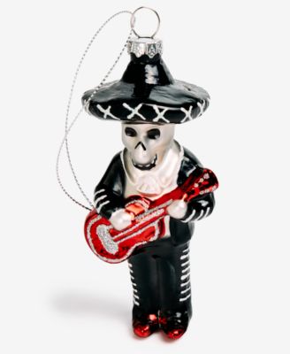 Day of the Dead Glass Skeleton Ornament, Macy's Exclusive