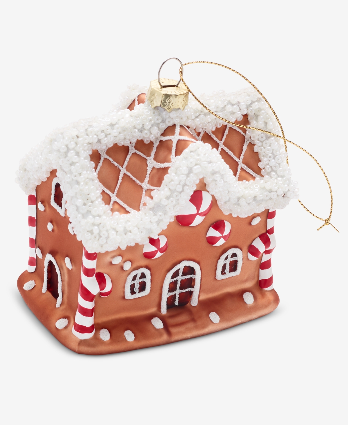 Holiday Lane Gingerbread Village Glass Gingerbread House Ornament, Macy's Exclusive