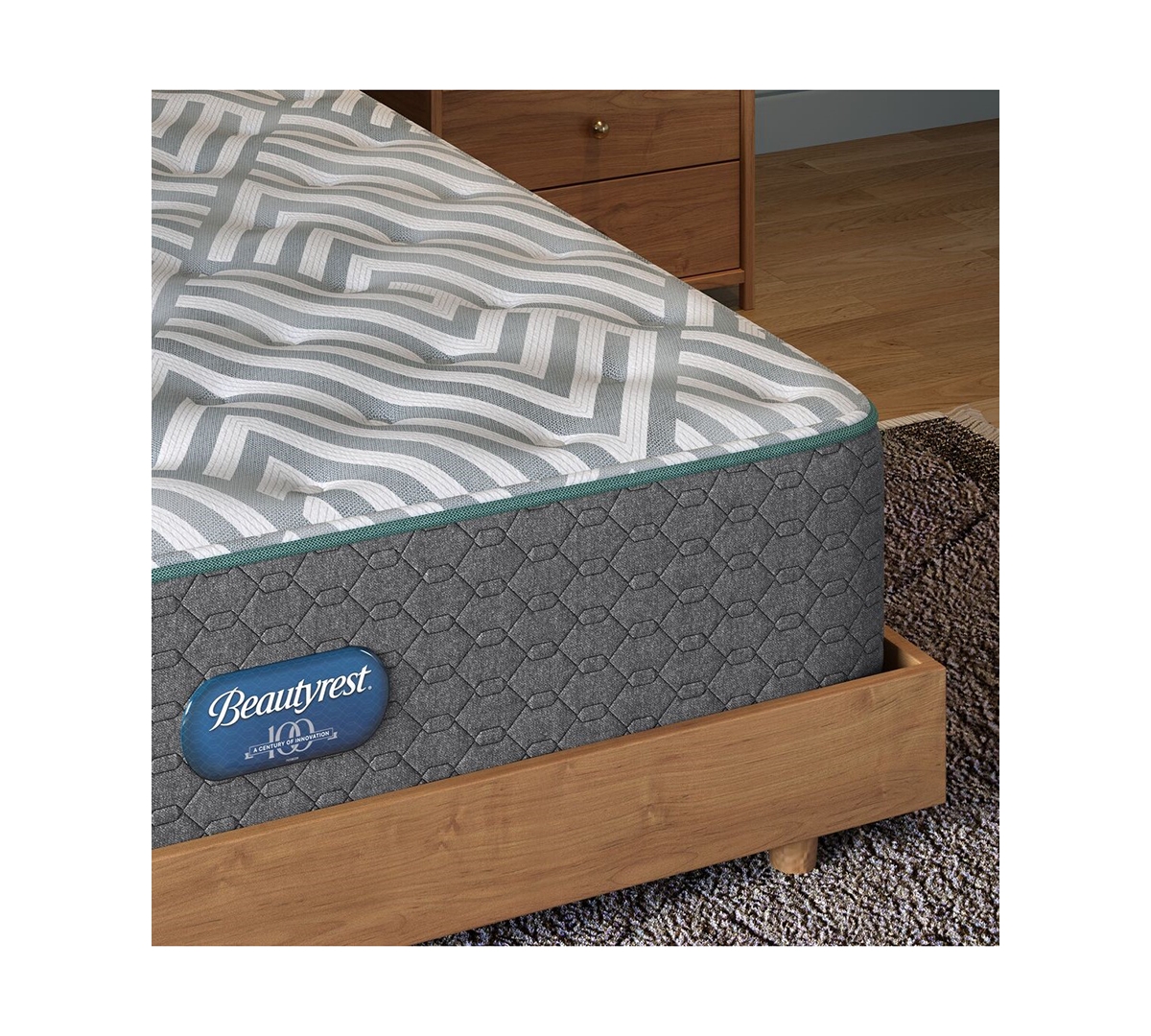 Beautyrest Anderson Avenue 13.75" Plush Tight Top Mattress Set, Twin Xl In Gray