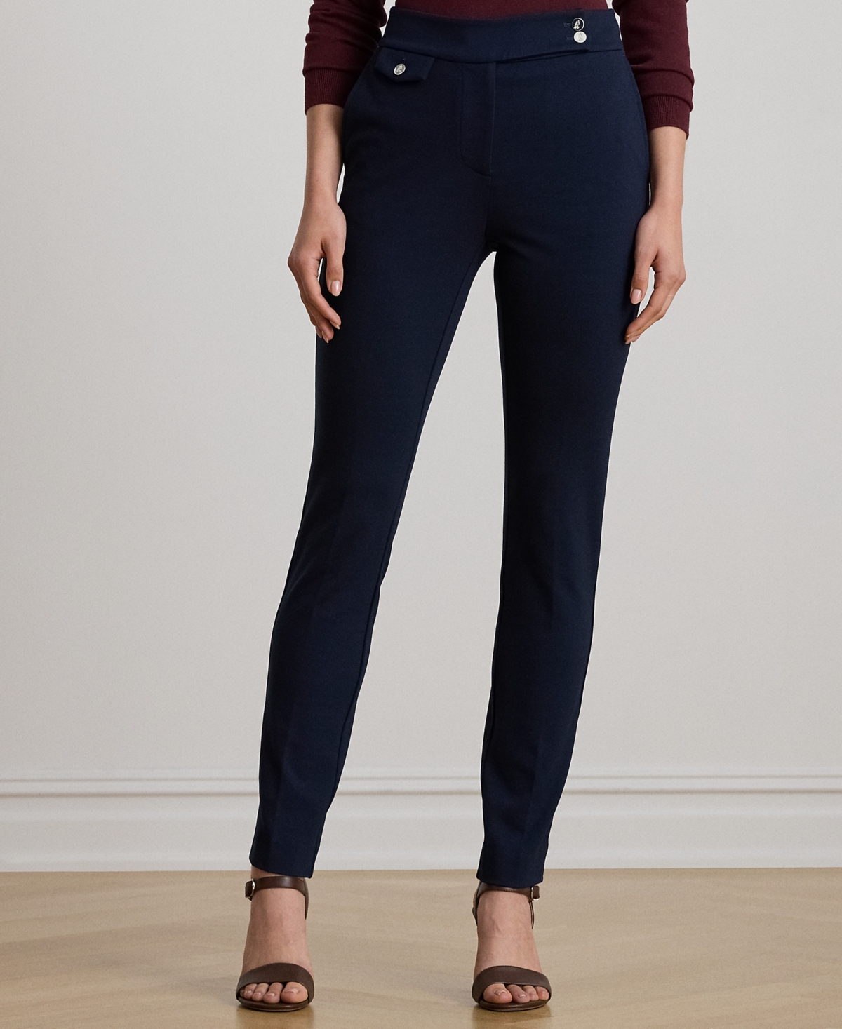 Lauren Ralph Petite Ponte Ankle Pant