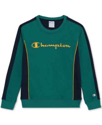 Champion - Big Boys Colorblocked Crewneck Sweatshirt