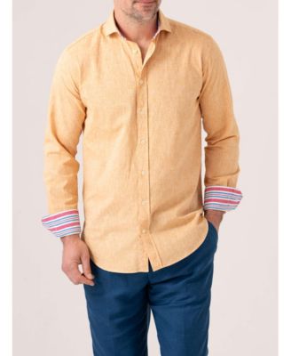 Men's Cotton Long Sleeve Linen Shirt
