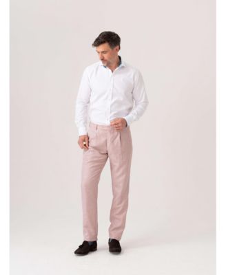 Men's Linen Wool Silk Blend Trousers