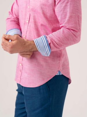 Men's Cotton Long Sleeve Linen Shirt