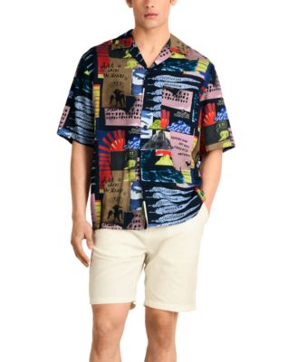Scotch Soda Mens Patterned Shirt Shorts