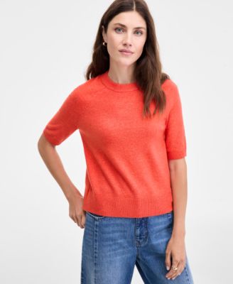 On 34th - Women's Sketchy Leopard Short-Sleeve Sweater