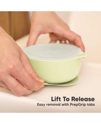 2-Pack Prep Baby Bowls with Suctions & Lids, Silicone Bowls for Baby Boy, Girl, Toddler Suction Bowl, Kids Bowl BPA-Free