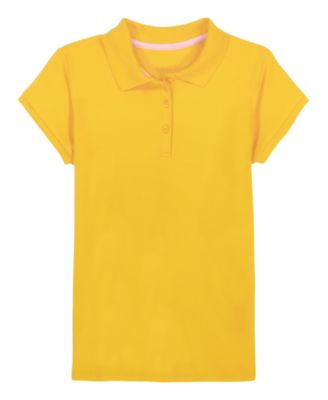 Big Girls Short Sleeve Interlock Polo Shirt
