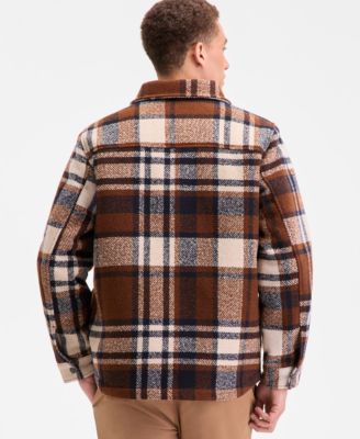 Men's Plaid Shirt Jacket