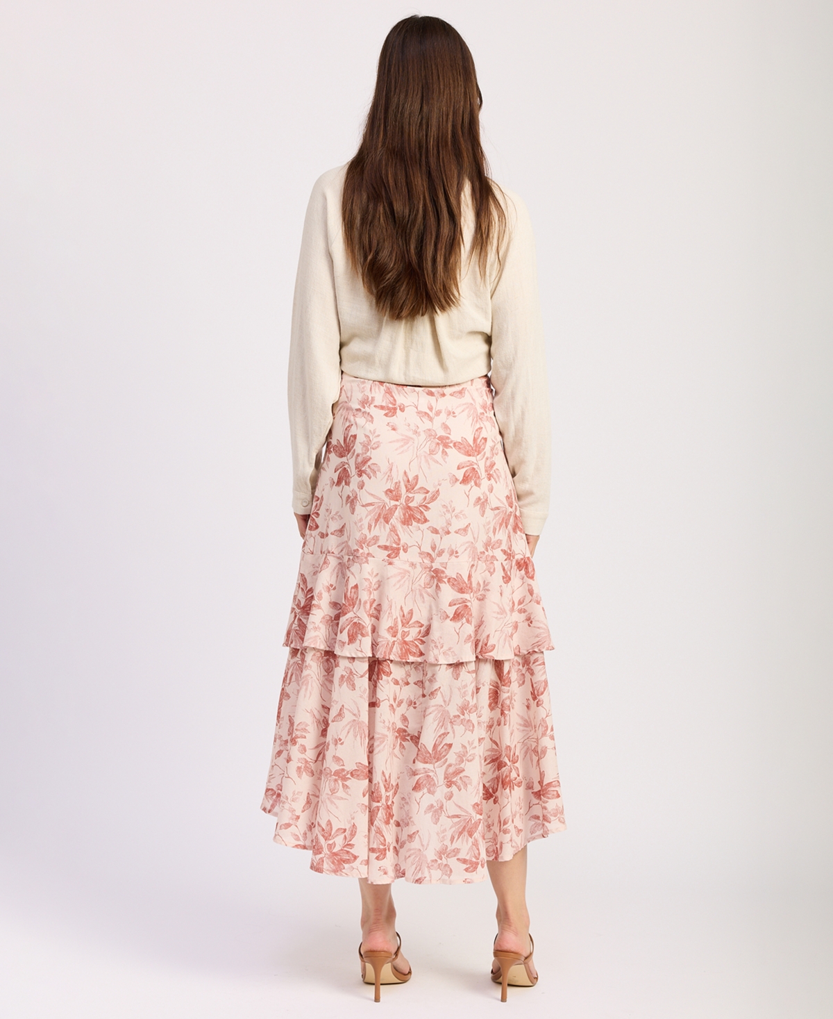 En Saison Women's Sedona Ruffle-hem Midi Skirt In Multi