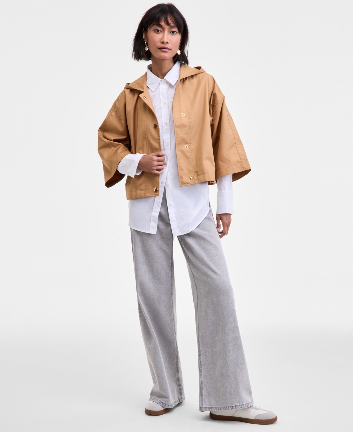 On 34th Women's Cropped Parka Jacket, Macy's Exclusive In Brown