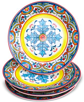 Euro Ceramica - Zanzibar Salad Plates, Set of 4
