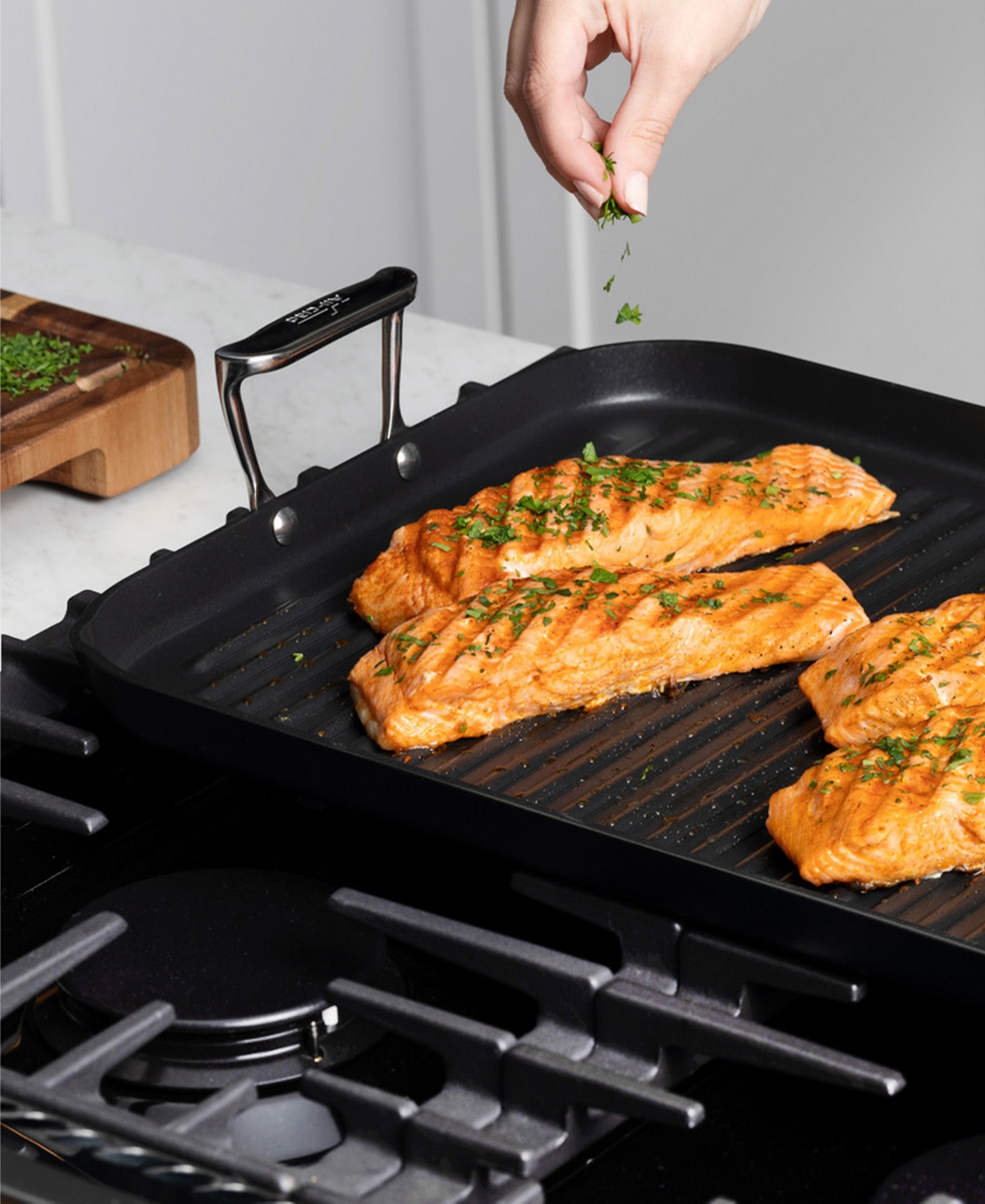 All-clad Ha1 Expert Cookware Nonstick 13" X 20" Double-burner Grill In Black