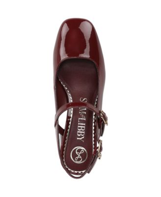 Sam and Libby Women's Grace Block Heel Slingback Mary Jane Pumps - Macy's 